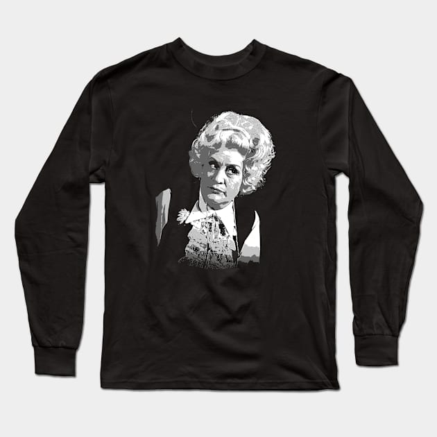 mrs slocombe black and white Long Sleeve T-Shirt by jerrysanji
